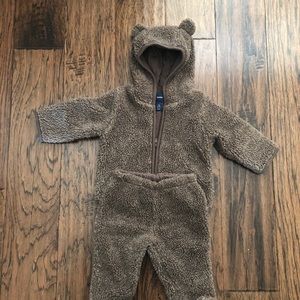 Gap Kids Furry Brown Jacket & Pants Set (Sz 3-6m)